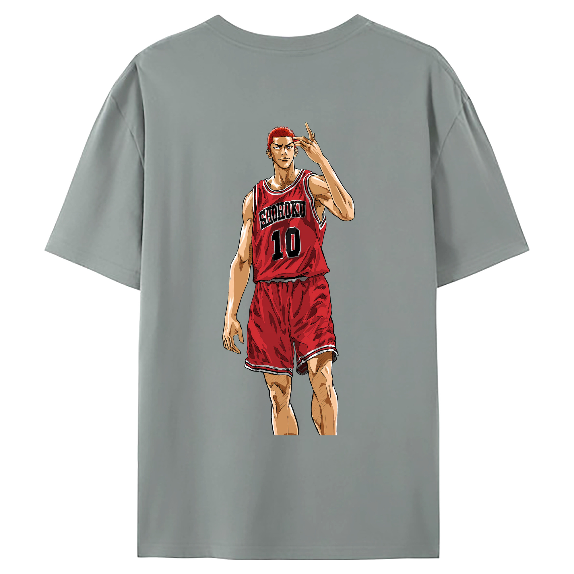 （画像用） SLAM DUNK／スラムダンク 綿100％ メンズ半袖Tシャツ（バックプリント） 通気性